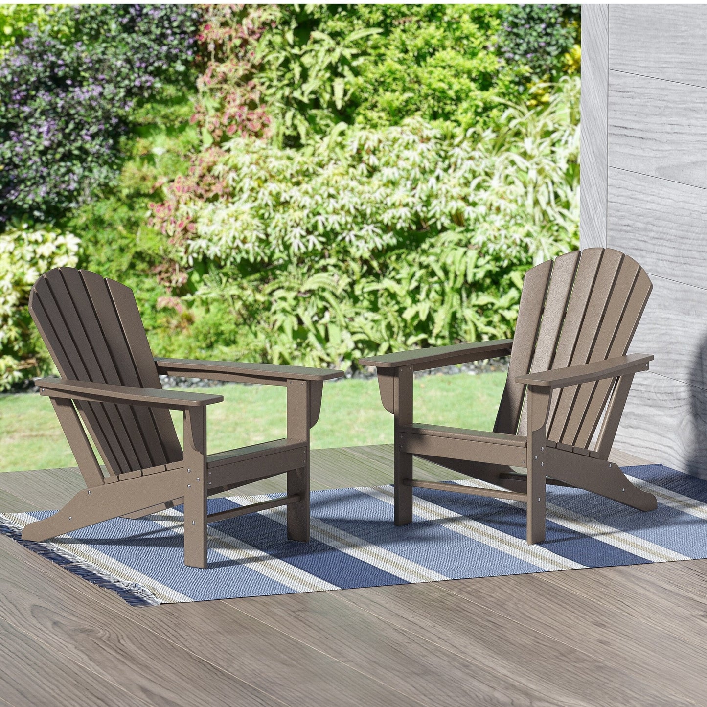Chaises Adirondack de patio Polytrends Altura Outdoor écologiques et résistantes aux intempéries (ensemble de 2)