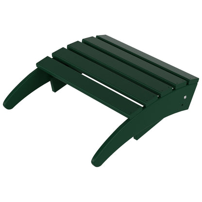 Chaise Adirondack pliable d'extérieur Polytrends Laguna HDPE résistante aux intempéries avec repose-pieds (ensemble de 2 pièces)