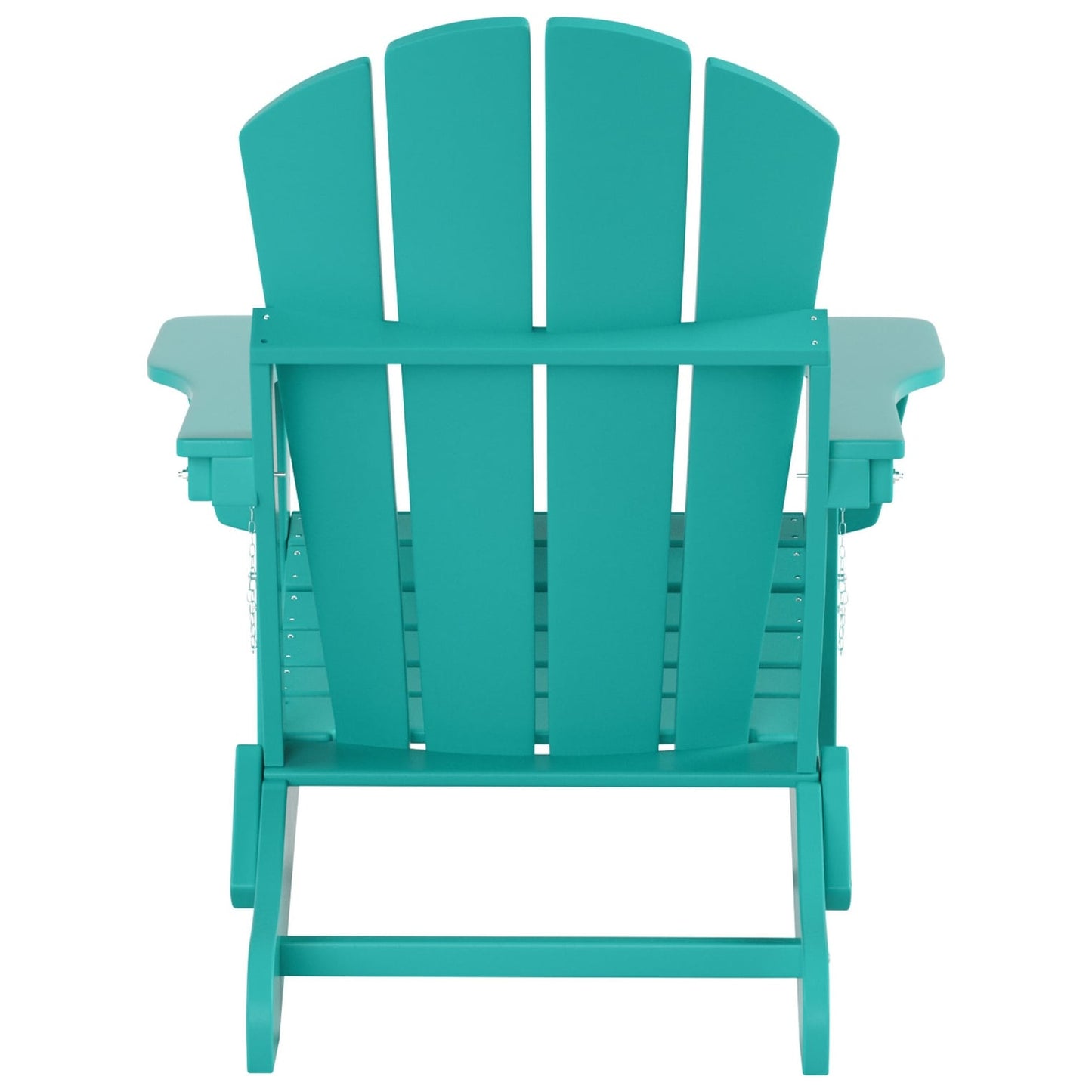 Chaise Adirondack pliable d'extérieur Polytrends Laguna HDPE résistante aux intempéries avec repose-pieds (ensemble de 2 pièces)