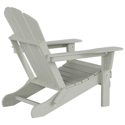 Chaise Adirondack pliable d'extérieur Polytrends Laguna HDPE résistante aux intempéries avec repose-pieds (ensemble de 2 pièces)