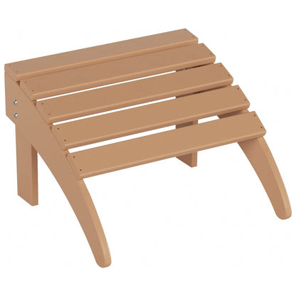 Chaise Adirondack pliable d'extérieur Polytrends Laguna HDPE résistante aux intempéries avec repose-pieds (ensemble de 2 pièces)