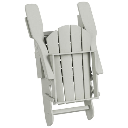 Chaise Adirondack pliable d'extérieur Polytrends Laguna HDPE résistante aux intempéries avec repose-pieds (ensemble de 2 pièces)