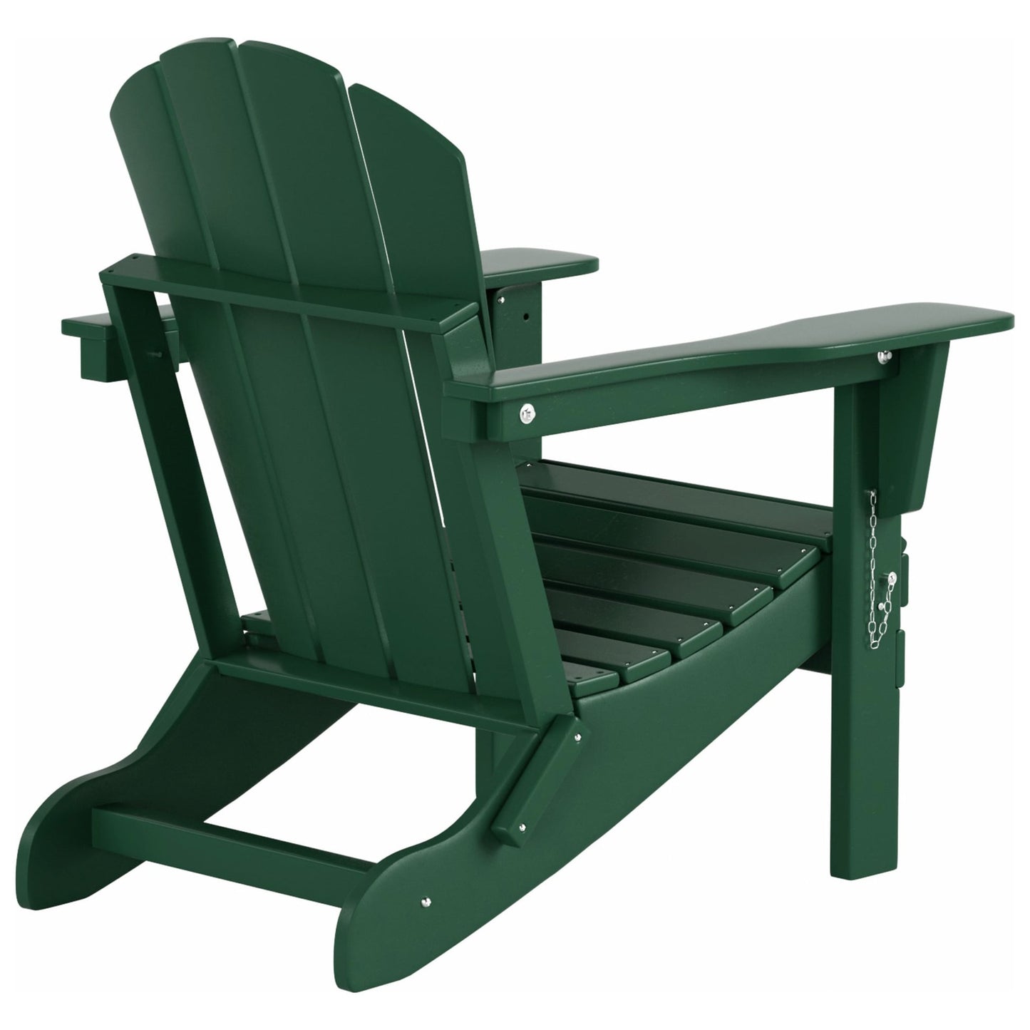 Chaise Adirondack pliable d'extérieur Polytrends Laguna HDPE résistante aux intempéries avec repose-pieds (ensemble de 2 pièces)