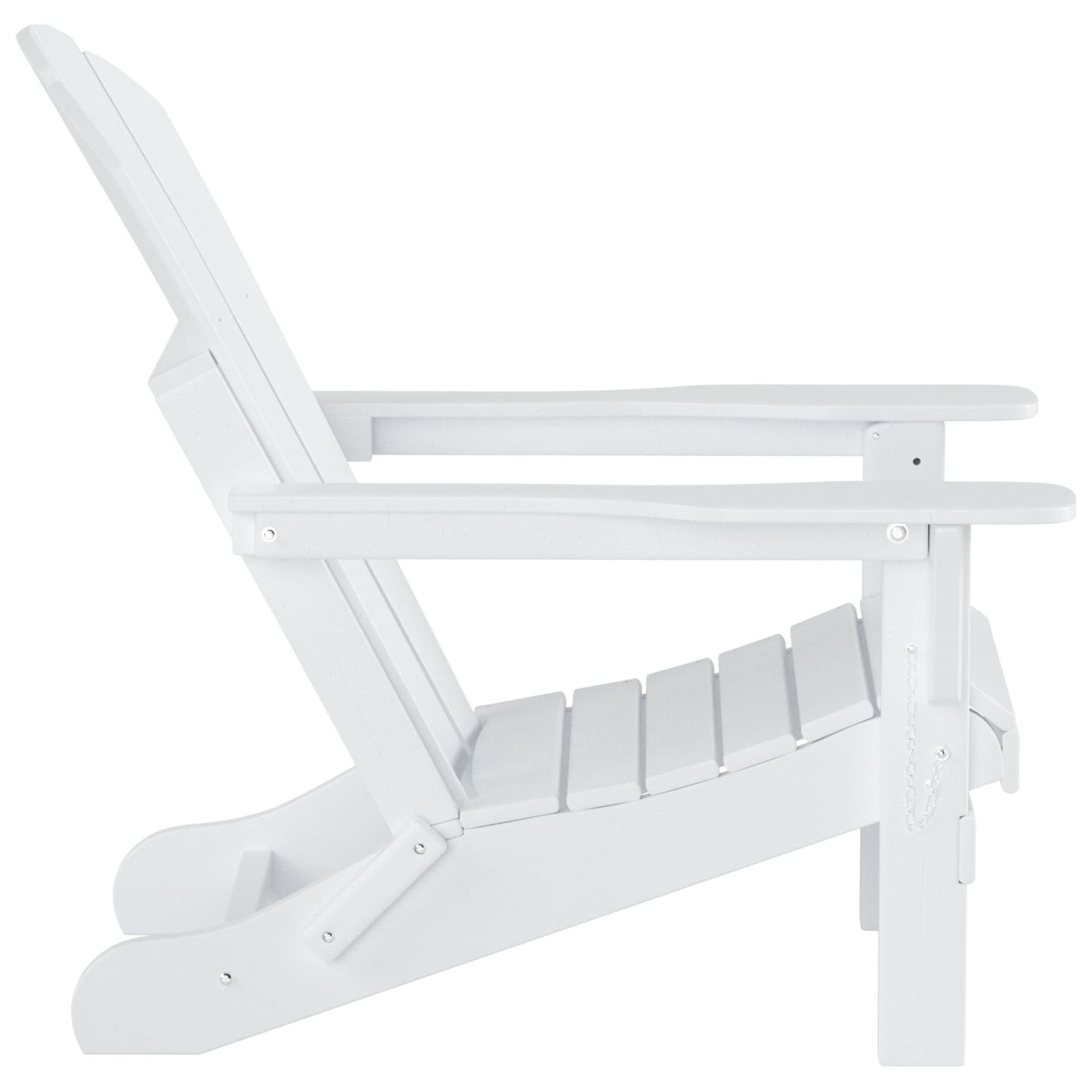 Chaise Adirondack pliable d'extérieur Polytrends Laguna HDPE résistante aux intempéries avec repose-pieds (ensemble de 2 pièces)