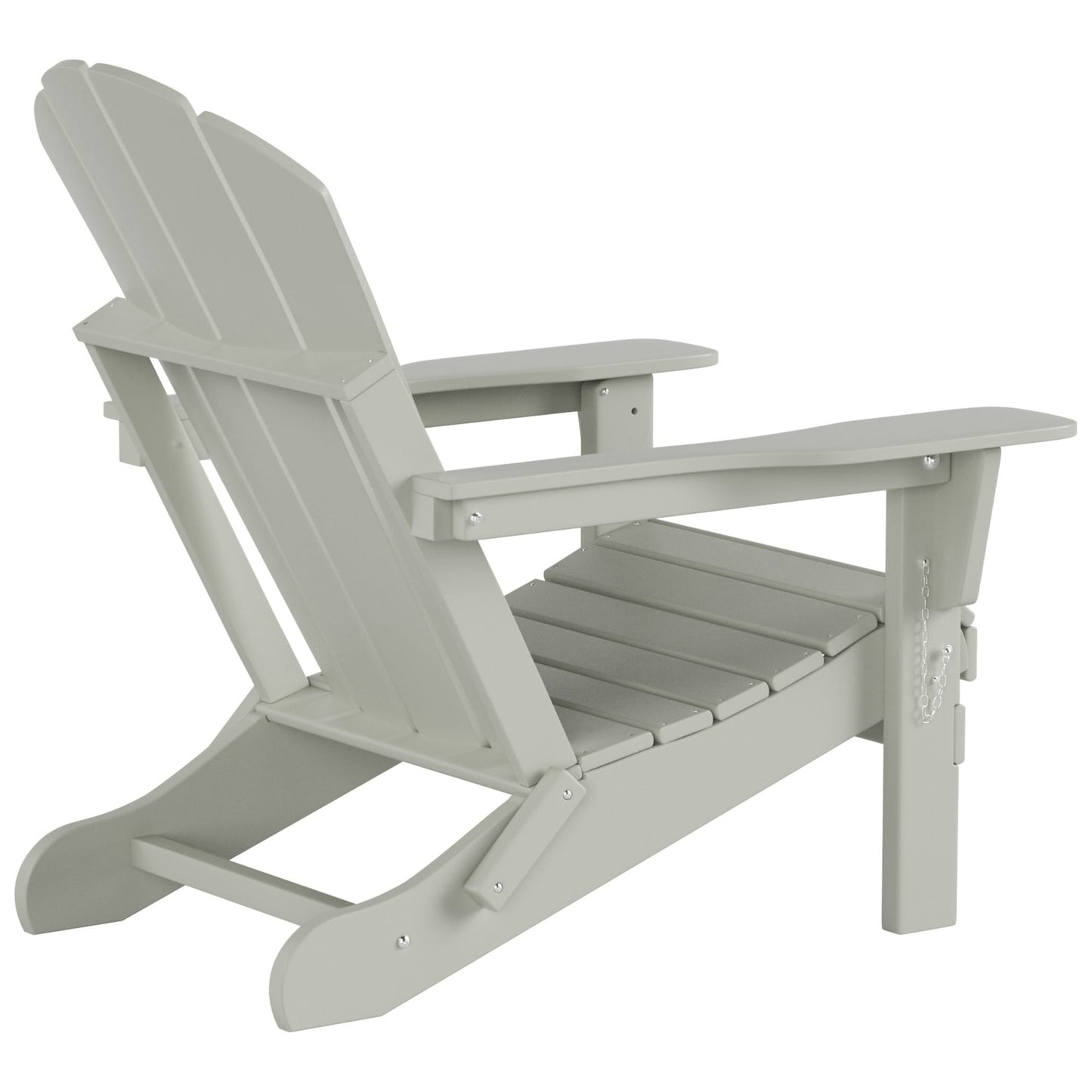 Chaise Adirondack pliable d'extérieur Polytrends Laguna HDPE résistante aux intempéries avec repose-pieds (ensemble de 2 pièces)