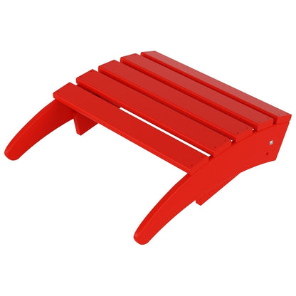 Chaise Adirondack pliable d'extérieur Polytrends Laguna HDPE résistante aux intempéries avec repose-pieds (ensemble de 2 pièces)