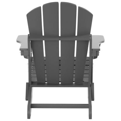Chaise Adirondack pliable d'extérieur Polytrends Laguna HDPE résistante aux intempéries avec repose-pieds (ensemble de 2 pièces)