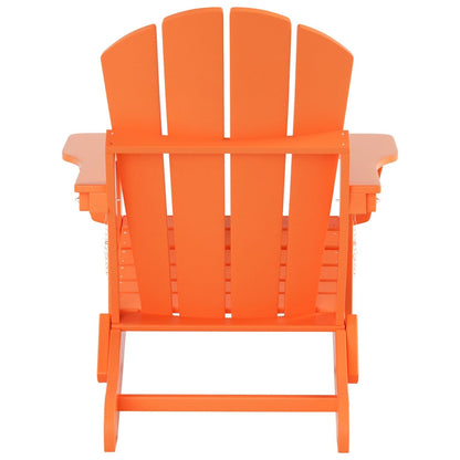 Chaise Adirondack pliable d'extérieur Polytrends Laguna HDPE résistante aux intempéries avec repose-pieds (ensemble de 2 pièces)