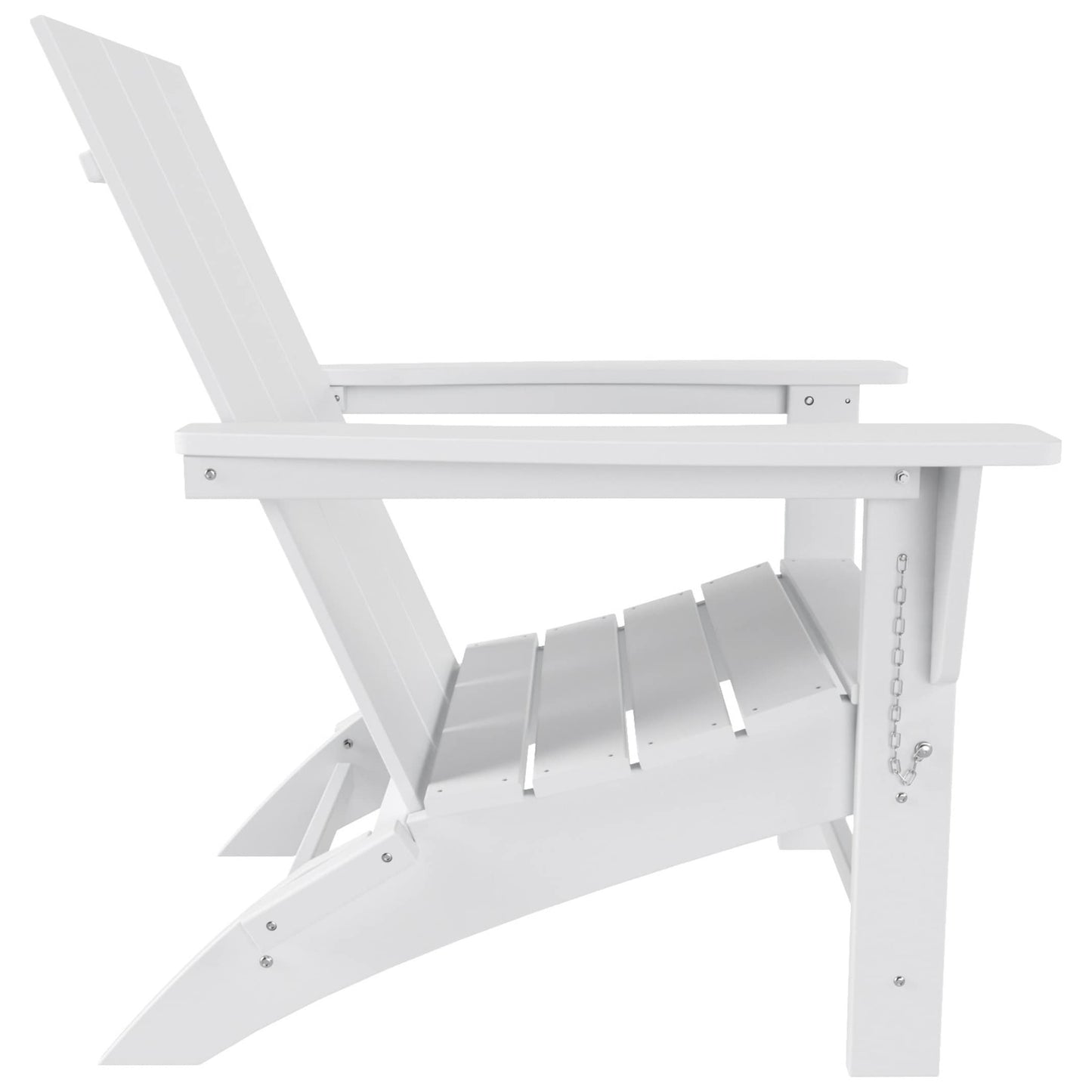 Chaise Adirondack pliante Polytrends Shoreside, moderne, écologique et résistante aux intempéries, pour usage commercial et résidentiel.