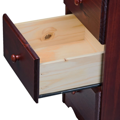 Table de chevet Palace Imports 100% bois massif à 3 tiroirs avec poignées en métal ou en bois