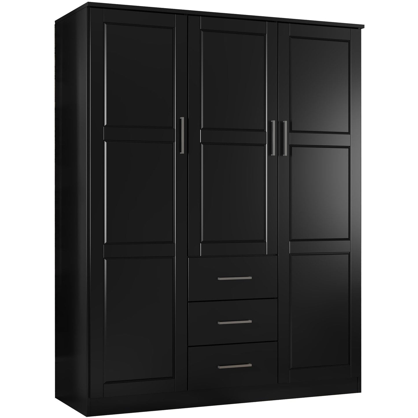Armoire-penderie Palace Imports Cosmo 3 portes, 100 % bois massif, avec portes en bois massif ou miroir