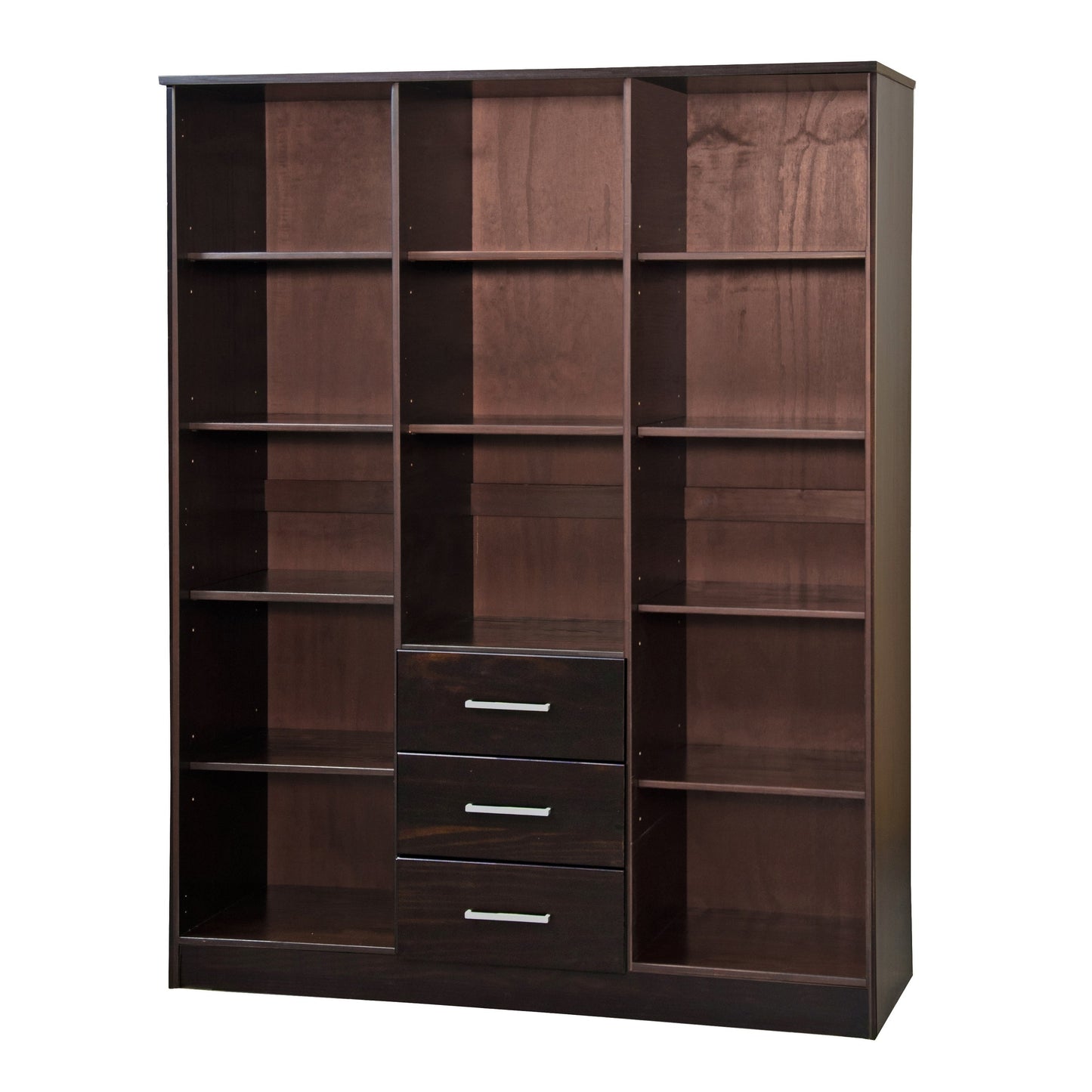Armoire-penderie Palace Imports Cosmo 3 portes, 100 % bois massif, avec portes en bois massif ou miroir
