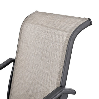 Chaise de bar pivotante en métal à dossier haut pour patio ou festival (paquet de 2)