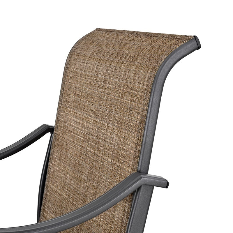 Chaise de bar pivotante en métal à dossier haut pour patio ou festival (paquet de 2)