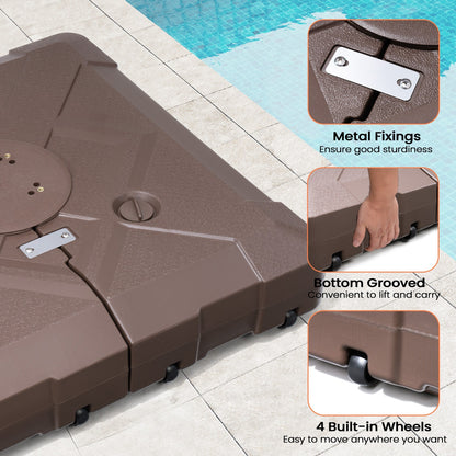 Pied de parasol déporté Pellabant 220 lb avec roulettes - Non disponible