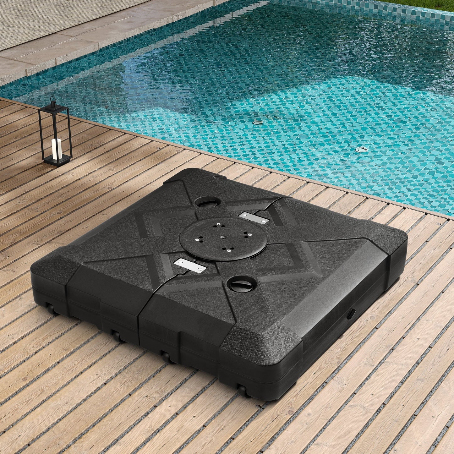 Pied de parasol déporté Pellabant 220 lb avec roulettes - Non disponible