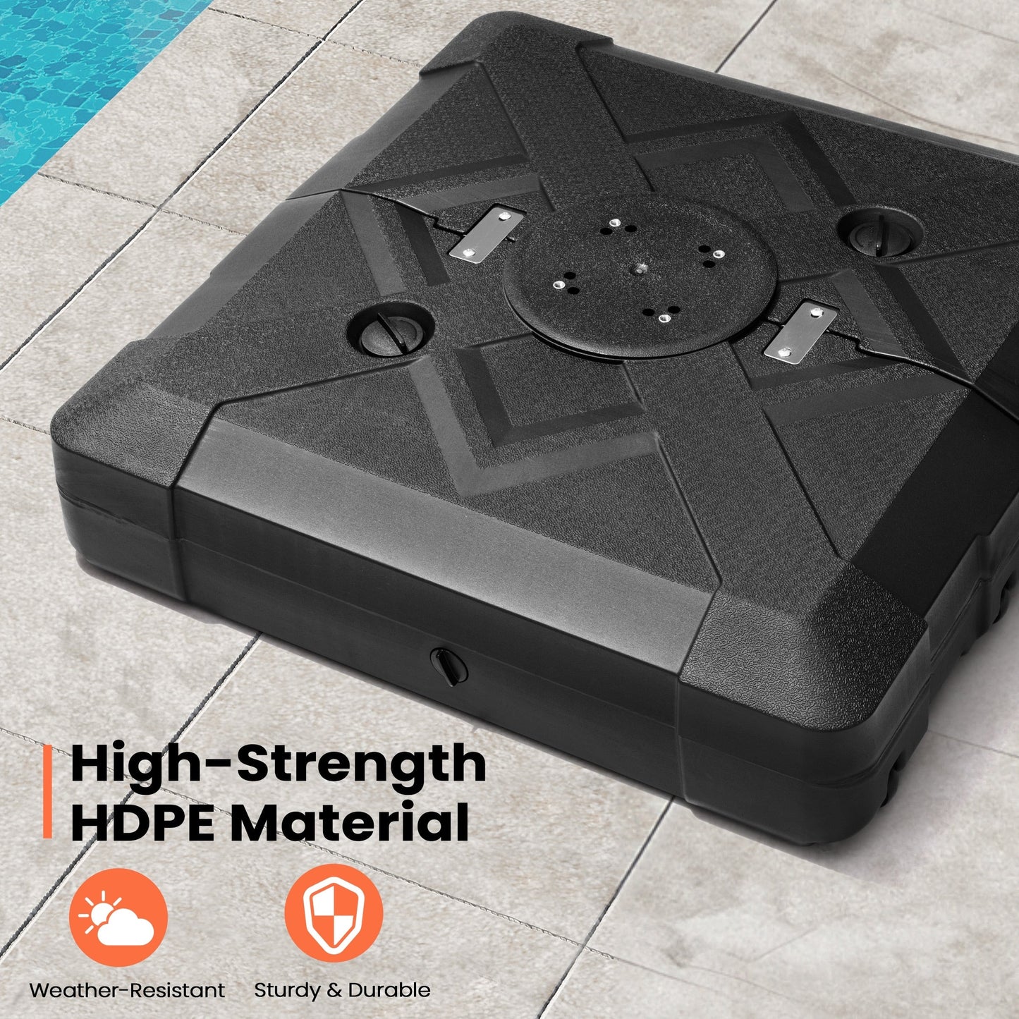 Pied de parasol déporté Pellabant 220 lb avec roulettes - Non disponible