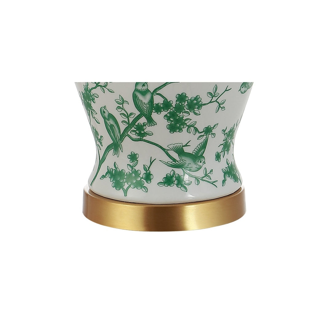 Lampe de table LED Penelope 22 Chinoiserie, bleu/blanc, par JONATHAN Y