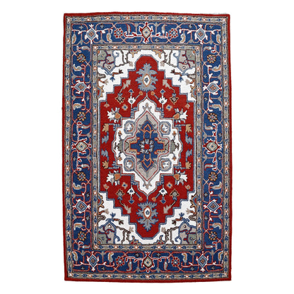 Tapis persan traditionnel en laine, fait main, motif floral George Towne Living