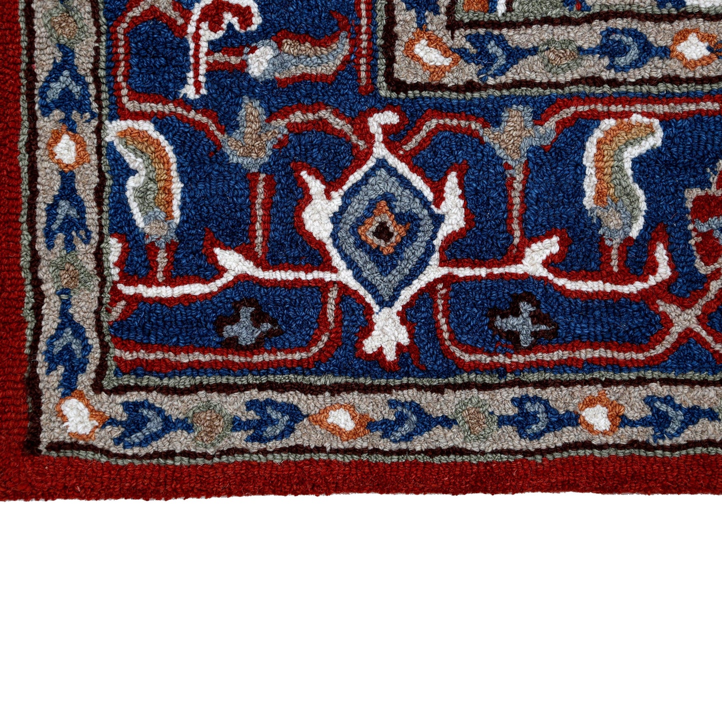 Tapis persan traditionnel en laine, fait main, motif floral George Towne Living