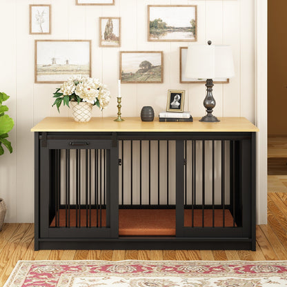 Cage pour chien élégante et robuste avec renfort en tubes de fer