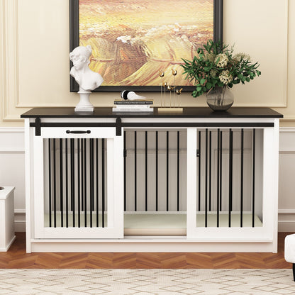 Cage pour chien élégante et robuste avec renfort en tubes de fer