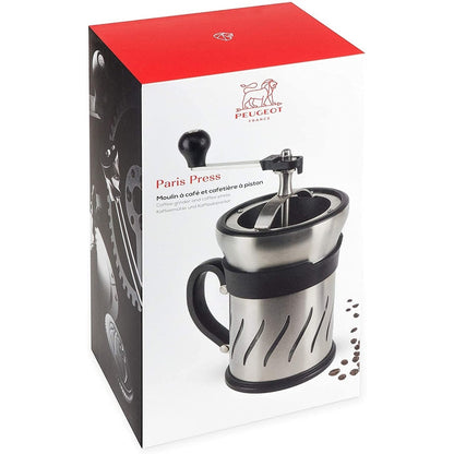 Moulin à café/cafetière à piston Peugeot 35257 Paris Press, acier inoxydable - 7,6 x 7,6 x 15,2 cm
