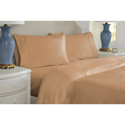 Ensemble de draps Pointehaven en coton à fibres longues, poches profondes, 620 fils/cm²