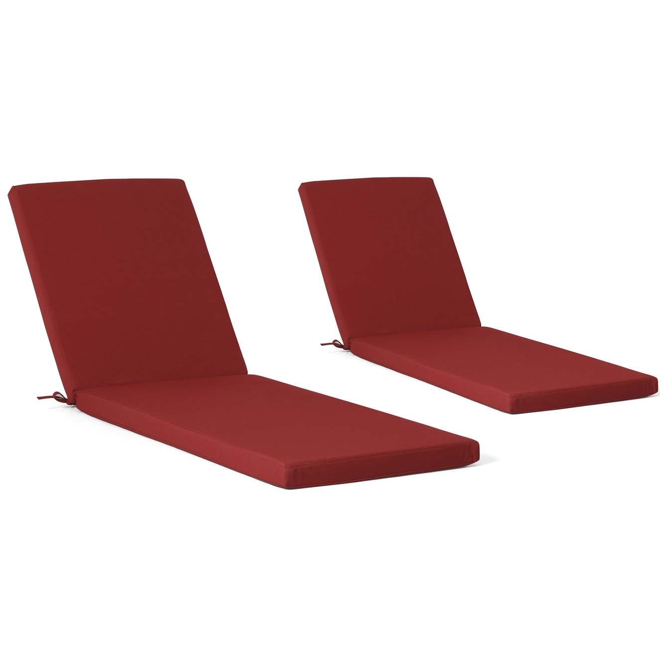 Coussins de chaise longue d'extérieur Polytrends résistants à la décoloration et adaptés à tous les temps - (Lot de 2)