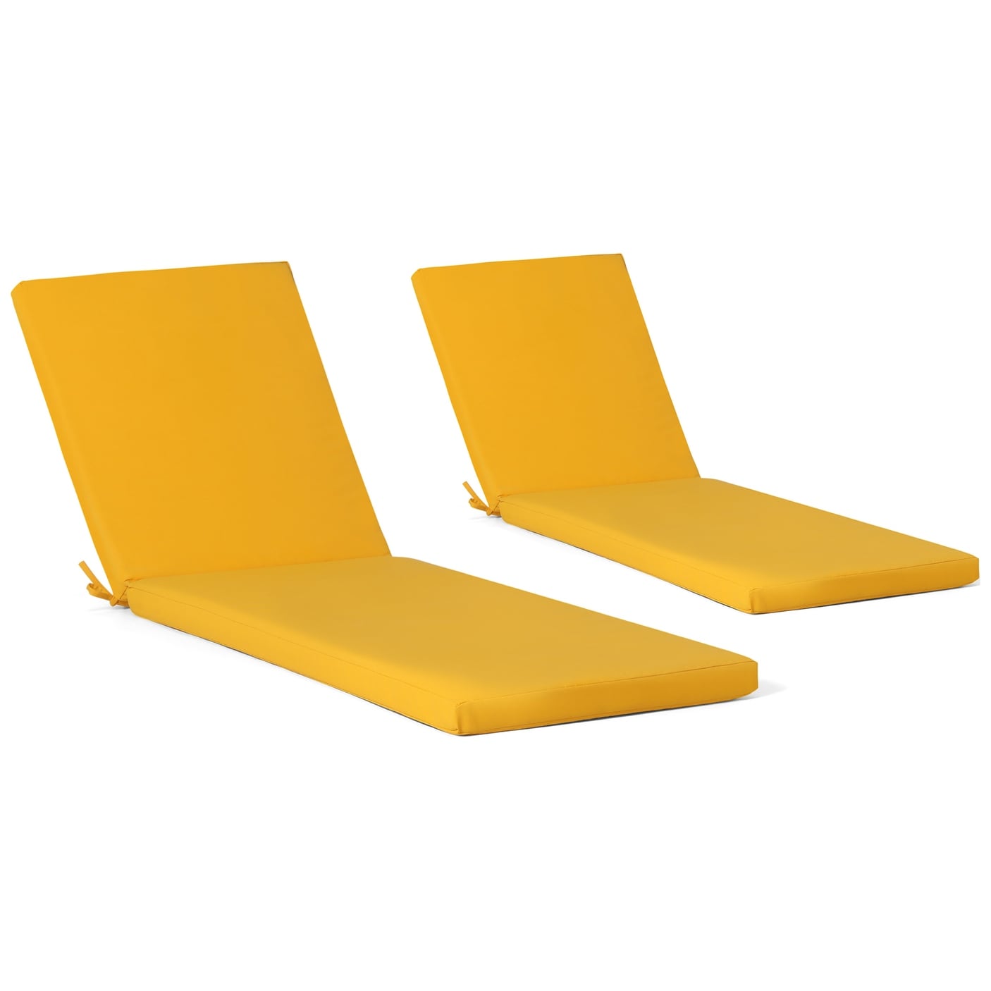 Coussins de chaise longue d'extérieur Polytrends résistants à la décoloration et adaptés à tous les temps - (Lot de 2)