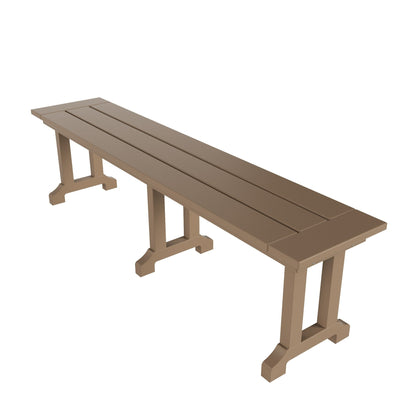 Banc de patio extérieur Polytrends Laguna HDPE résistant aux intempéries, 65 pouces
