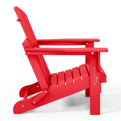 Chaise Adirondack pliante d'extérieur Polytrends Laguna résistante à la décoloration et aux intempéries