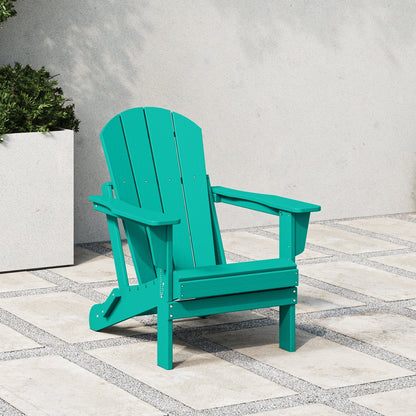Chaise Adirondack pliante d'extérieur Polytrends Laguna résistante à la décoloration et aux intempéries