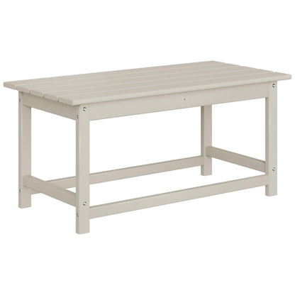 Table basse rectangulaire d'extérieur Polytrends Laguna en PEHD, résistante aux intempéries