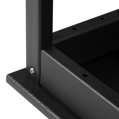 Table basse rectangulaire d'extérieur Polytrends Laguna en PEHD, résistante aux intempéries