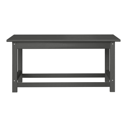 Table basse rectangulaire d'extérieur Polytrends Laguna en PEHD, résistante aux intempéries