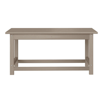 Table basse rectangulaire d'extérieur Polytrends Laguna en PEHD, résistante aux intempéries