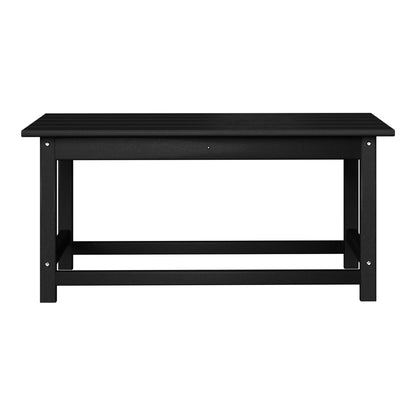 Table basse rectangulaire d'extérieur Polytrends Laguna en PEHD, résistante aux intempéries