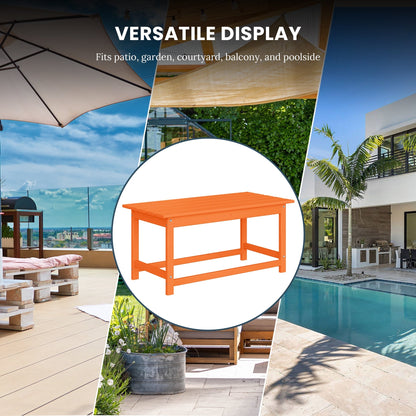 Table basse rectangulaire d'extérieur Polytrends Laguna en PEHD, résistante aux intempéries