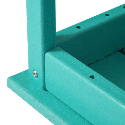 Table basse rectangulaire d'extérieur Polytrends Laguna en PEHD, résistante aux intempéries