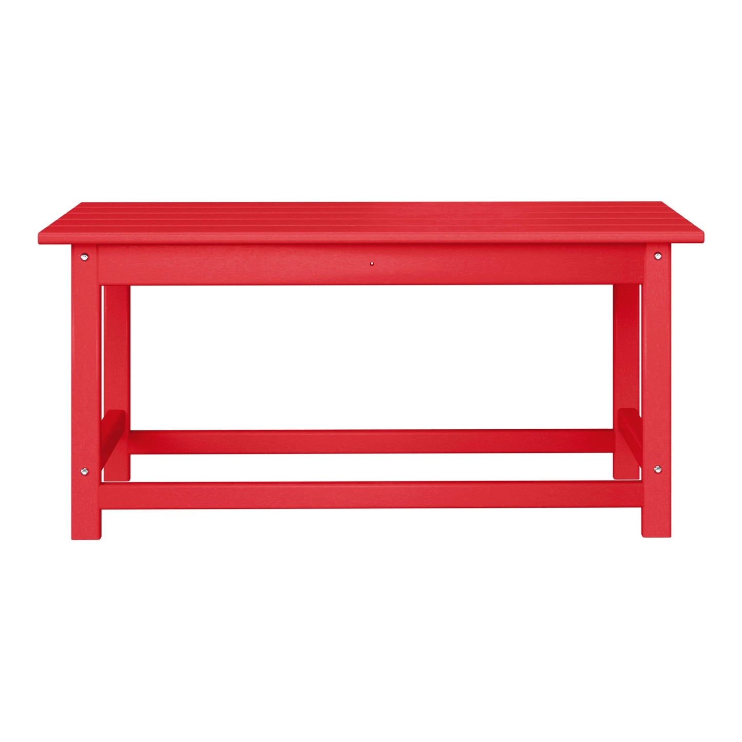 Table basse rectangulaire d'extérieur Polytrends Laguna en PEHD, résistante aux intempéries