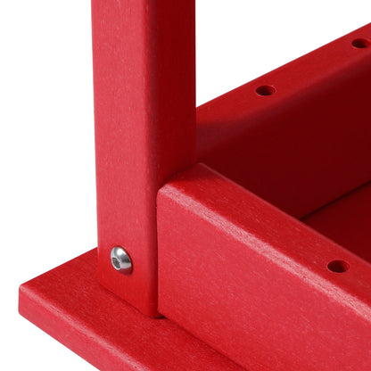 Table basse rectangulaire d'extérieur Polytrends Laguna en PEHD, résistante aux intempéries