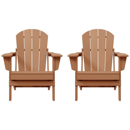 Chaises Adirondack pliantes d'extérieur Polytrends Laguna résistantes aux intempéries (lot de 2)