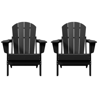 Chaises Adirondack pliantes d'extérieur Polytrends Laguna résistantes aux intempéries (lot de 2)