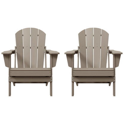 Chaises Adirondack pliantes d'extérieur Polytrends Laguna résistantes aux intempéries (lot de 2)
