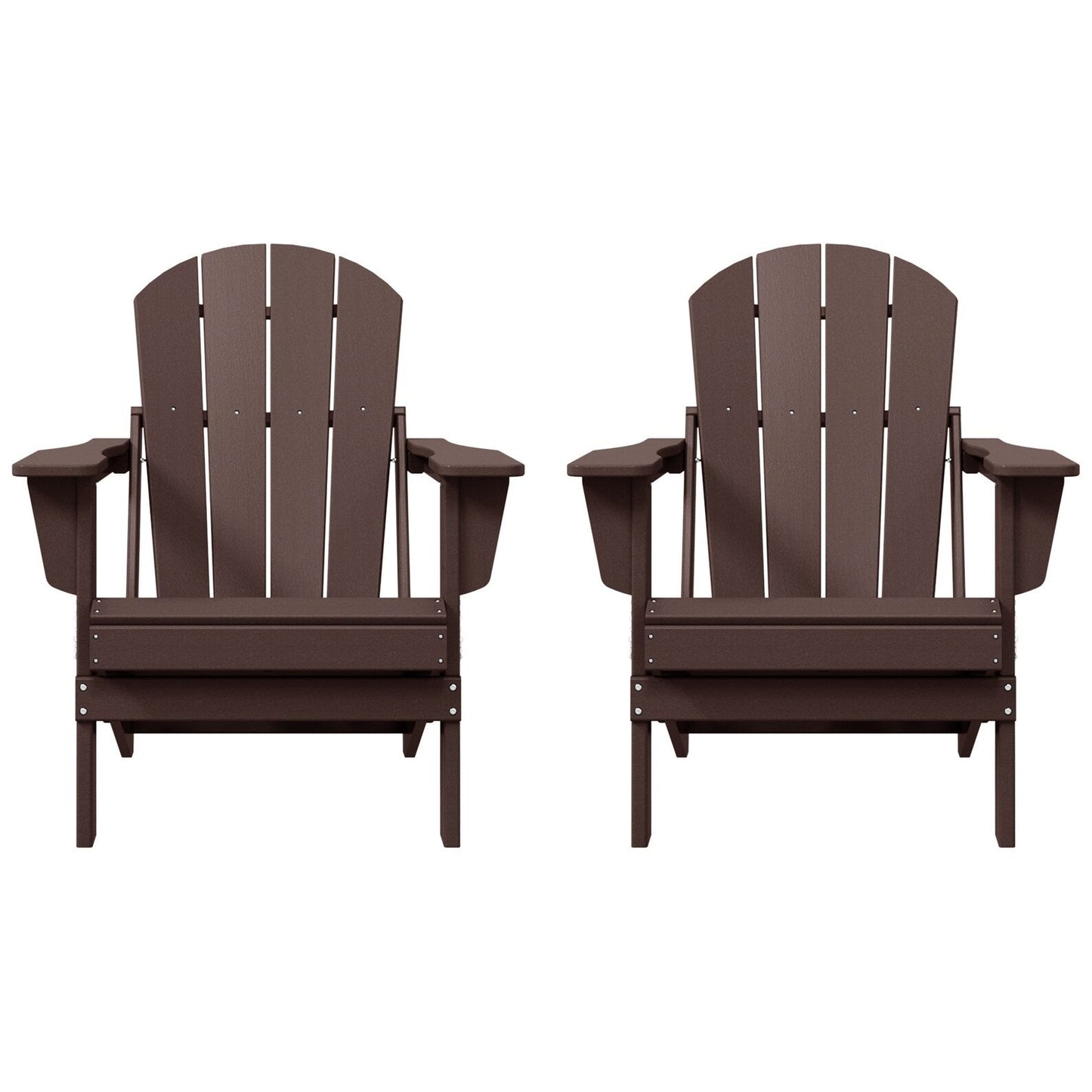 Chaises Adirondack pliantes d'extérieur Polytrends Laguna résistantes aux intempéries (lot de 2)