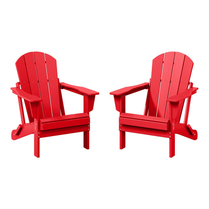 Chaises Adirondack pliantes d'extérieur Polytrends Laguna résistantes aux intempéries (lot de 2)