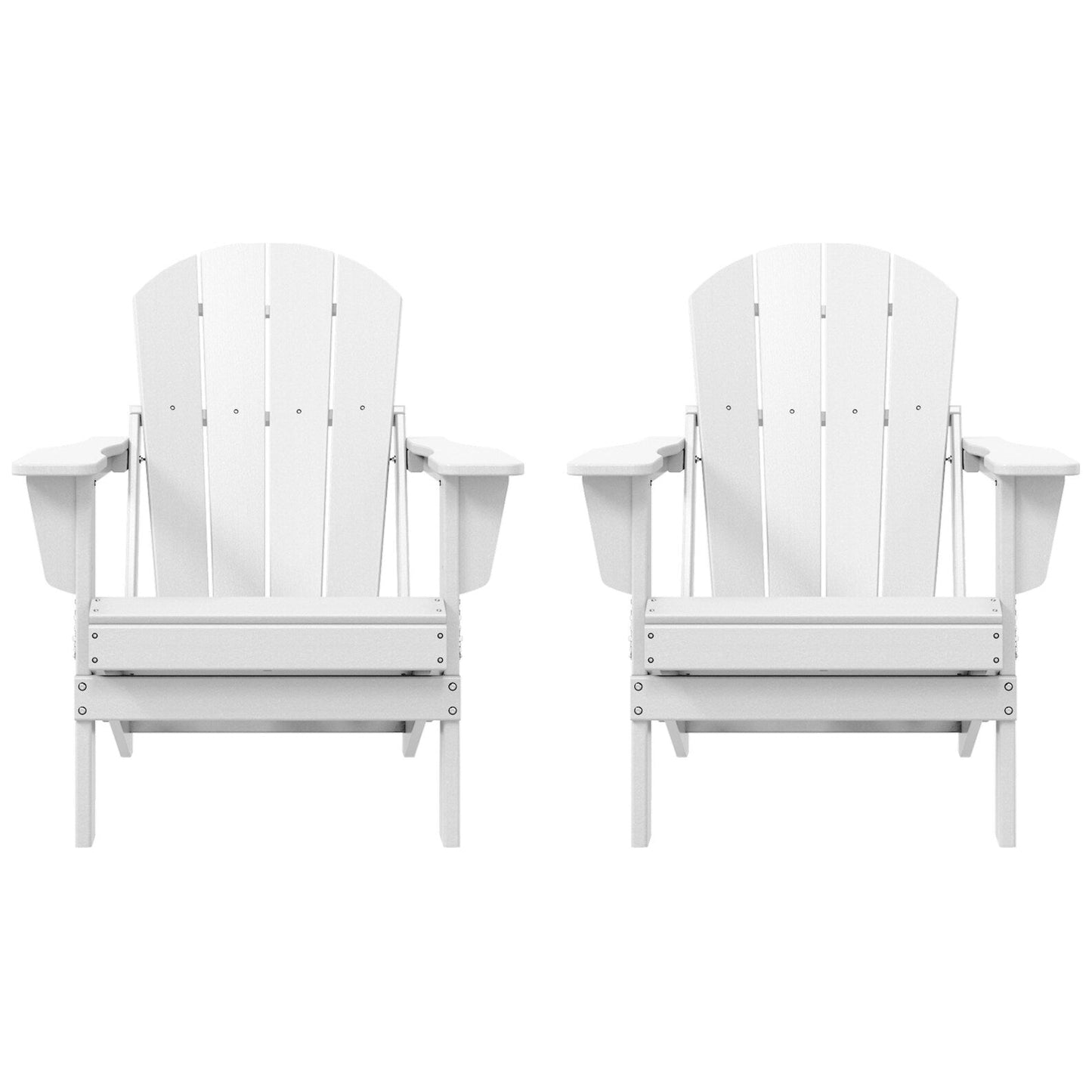 Chaises Adirondack pliantes d'extérieur Polytrends Laguna résistantes aux intempéries (lot de 2)