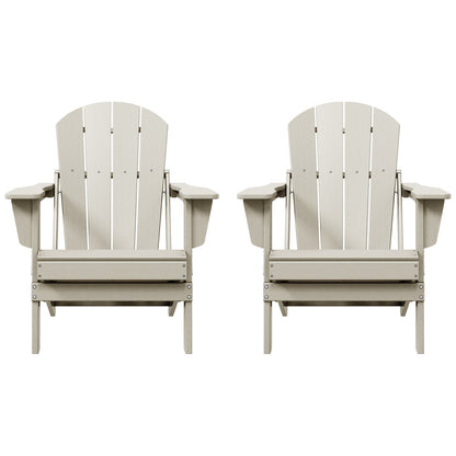 Chaises Adirondack pliantes d'extérieur Polytrends Laguna résistantes aux intempéries (lot de 2)