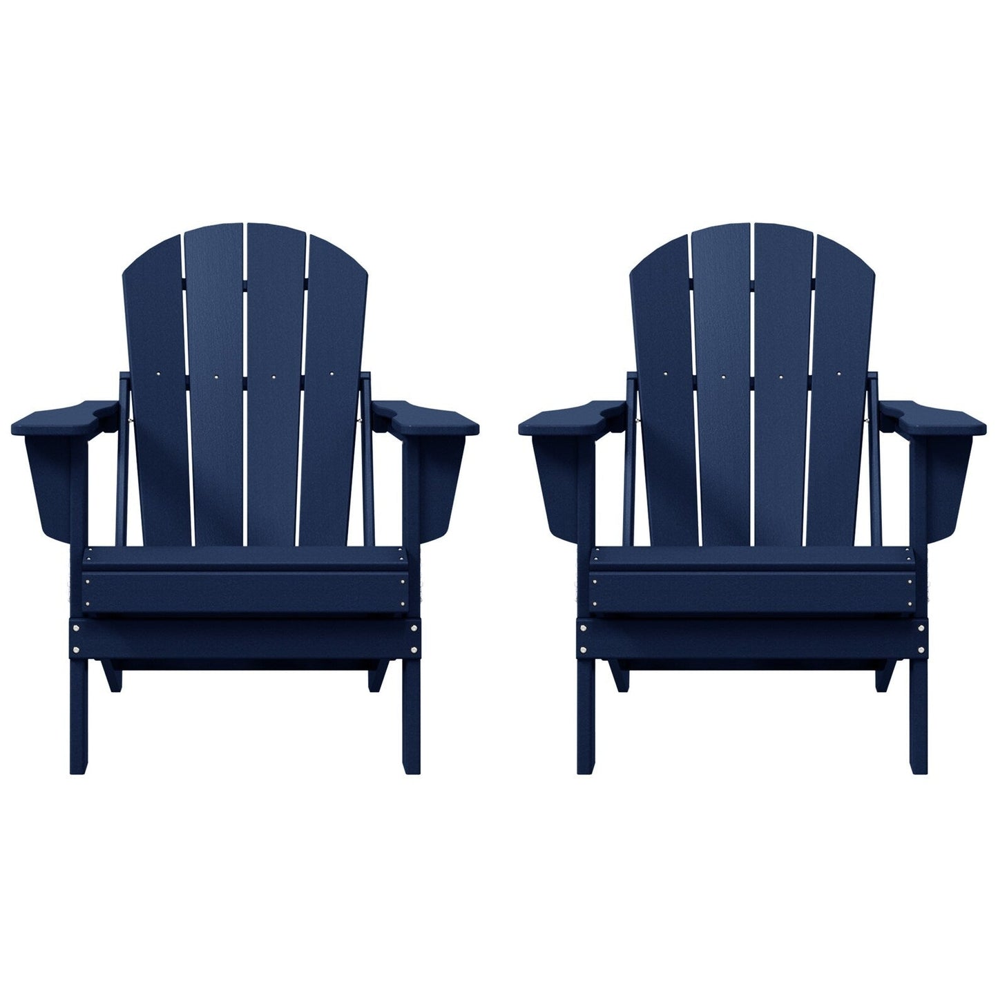 Chaises Adirondack pliantes d'extérieur Polytrends Laguna résistantes aux intempéries (lot de 2)